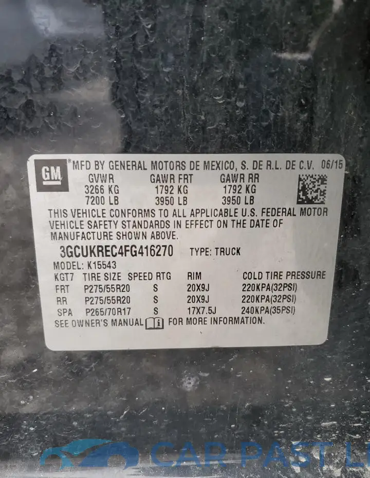 3GCUKREC4FG416270# 12