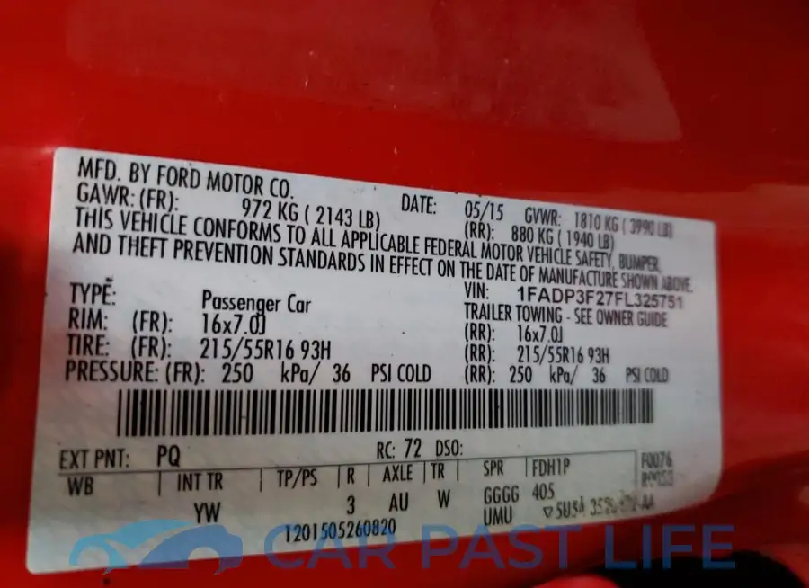 1FADP3F27FL325751# 12