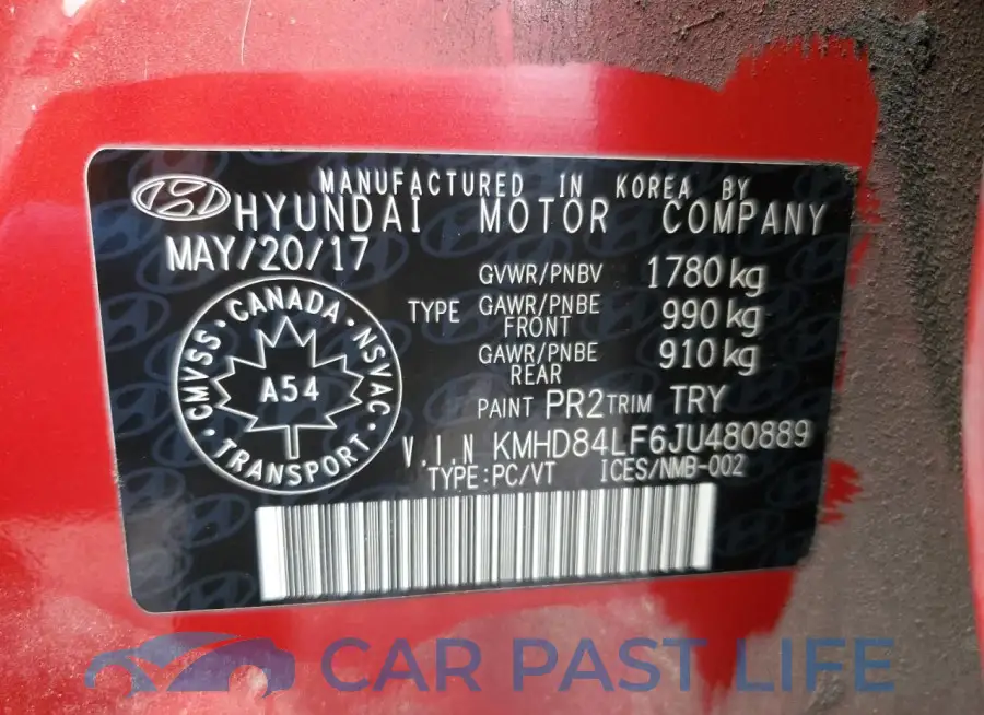 KMHD84LF6JU480889# 12