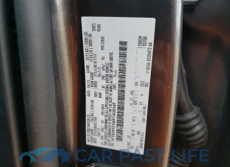 1FTEW1EG6FFA95847# 12