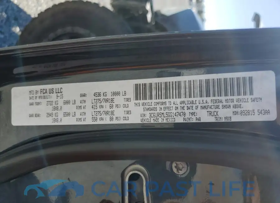 3C6UR5ML5GG147470# 12