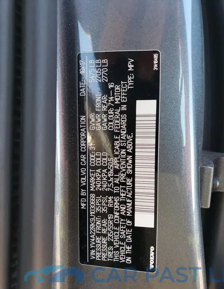YV4A22RK9J1030668# 13