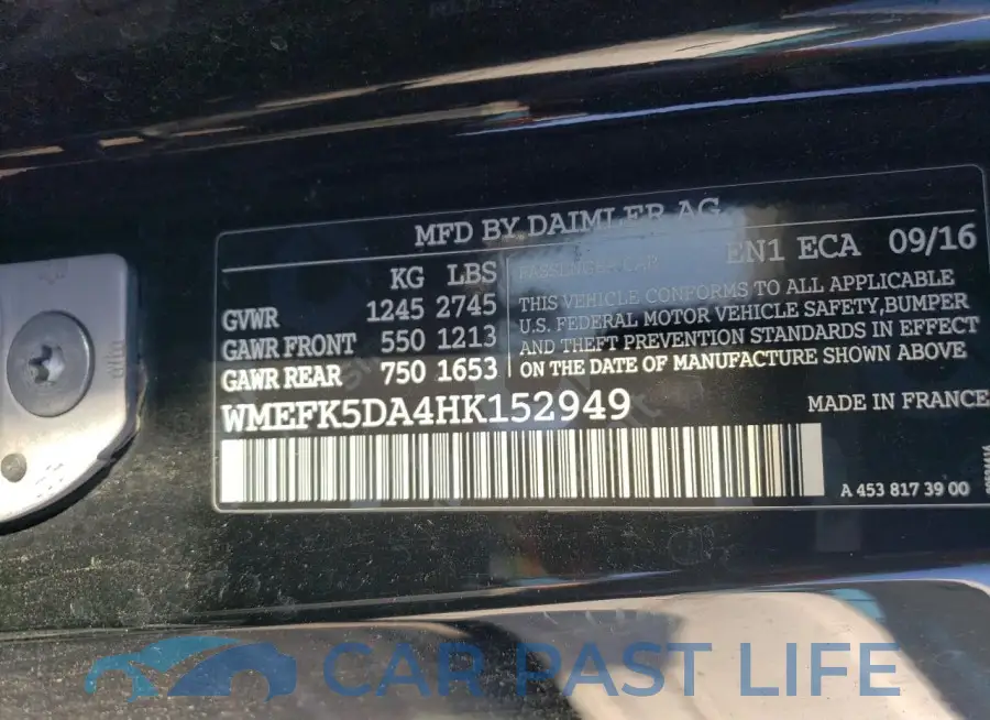 WMEFK5DA4HK152949# 12