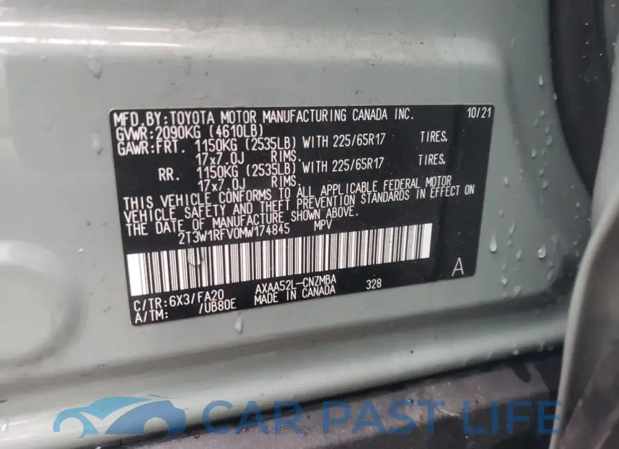 2T3W1RFV0MW174845# 13