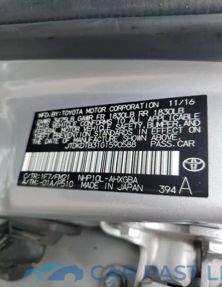 JTDKDTB31G1590588# 13