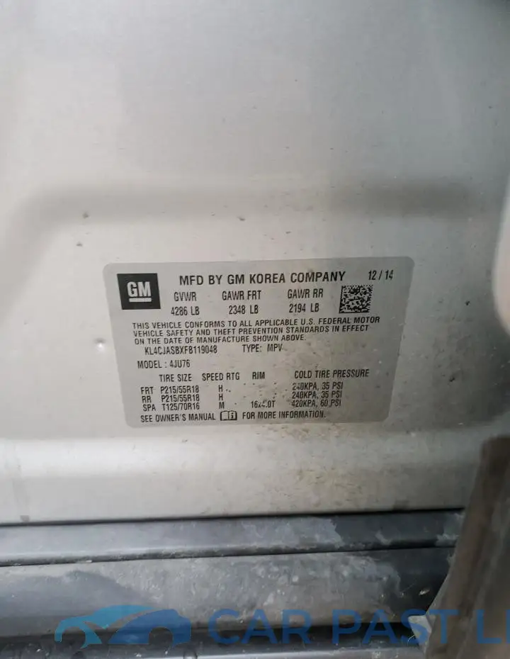 KL4CJASBXFB119048# 12