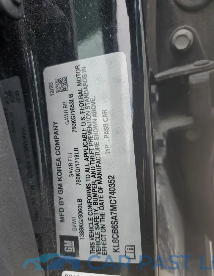 KL8CB6SA7MC740352# 13