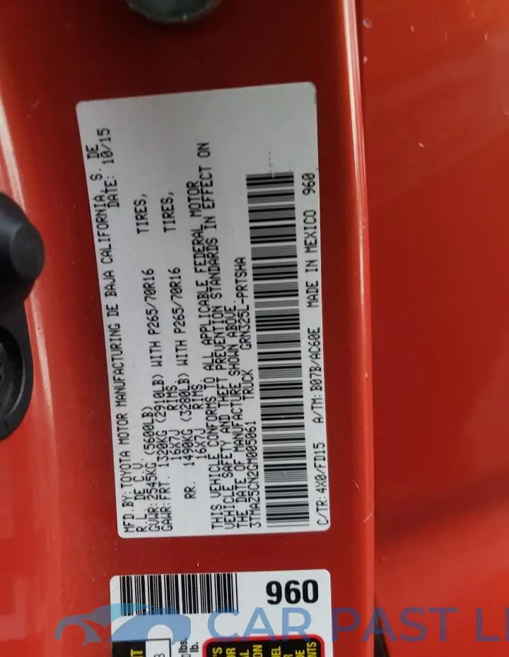 3TMAZ5CN2GM005061# 12