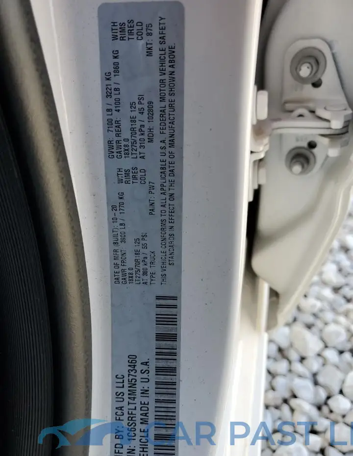 1C6SRFLT4MN573460# 12