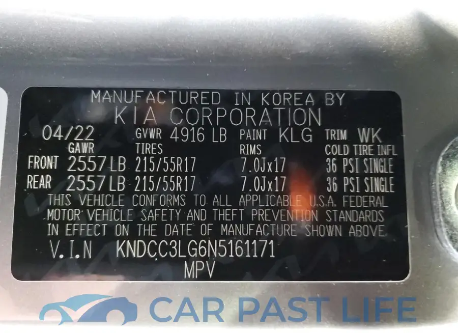 KNDCC3LG6N5161171# 13