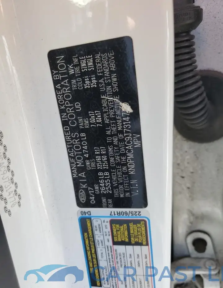 KNDPMCAC9J7314770# 12