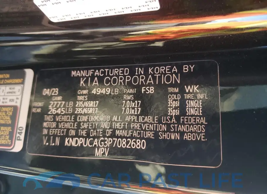 KNDPUCAG3P7082680# 13