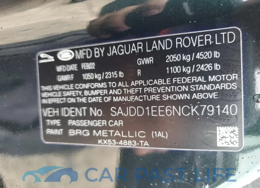 SAJDD1EE6NCK79140# 13