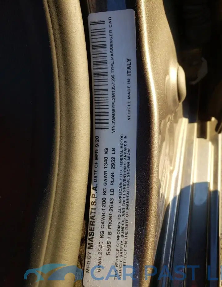 ZAM56YPL2M1357596# 12