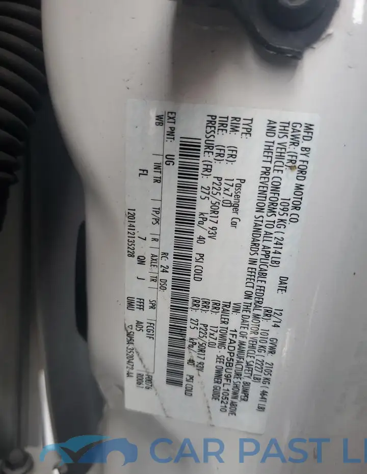 1FADP5BU9FL105210# 14