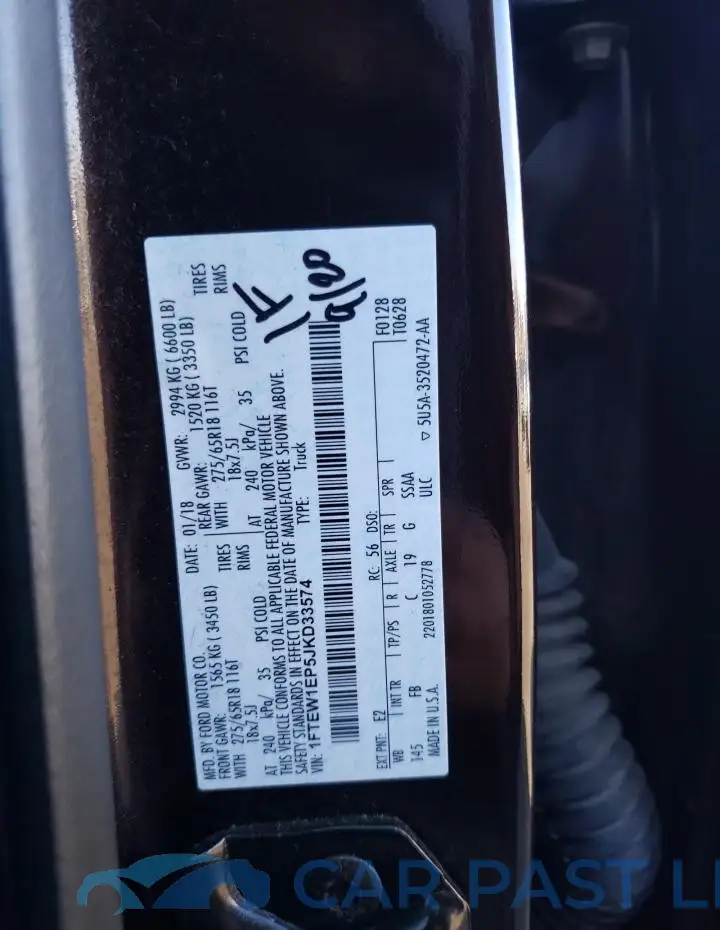 1FTEW1EP5JKD33574# 12