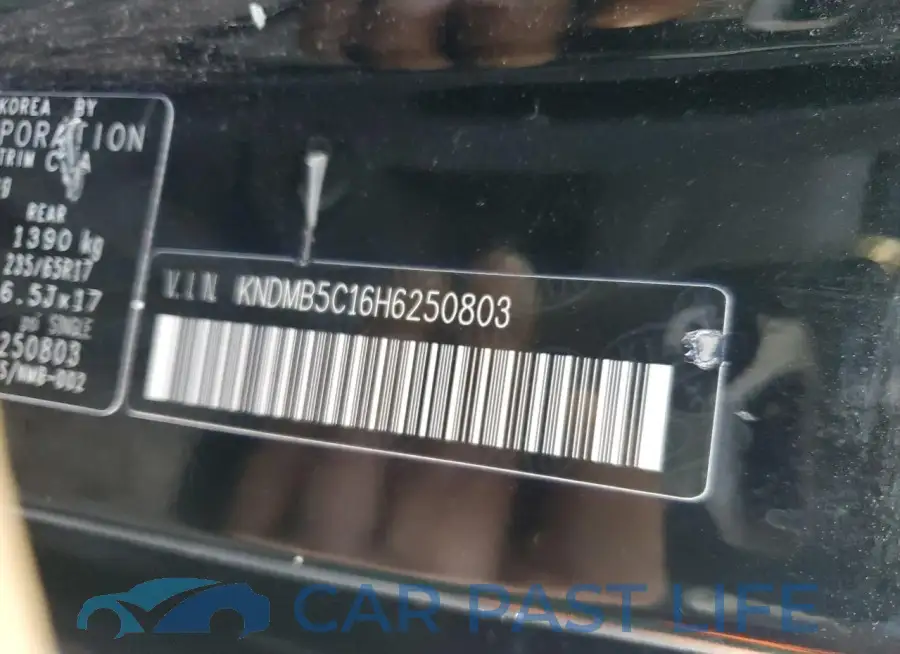 KNDMB5C16H6250803# 13