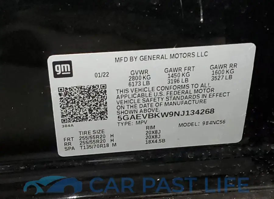 5GAEVBKW9NJ134268# 12