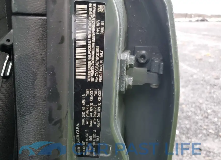 ZACCJBAB7HPG28925# 12
