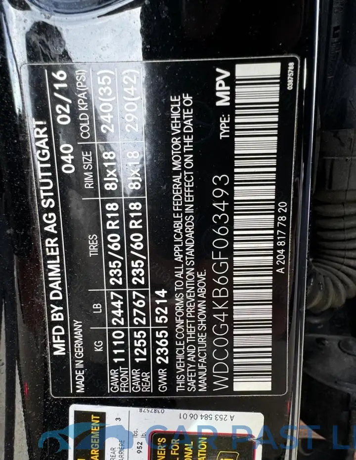 WDC0G4KB6GF063493# 10