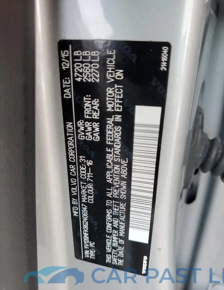 YV126MFK8G2406947# 13