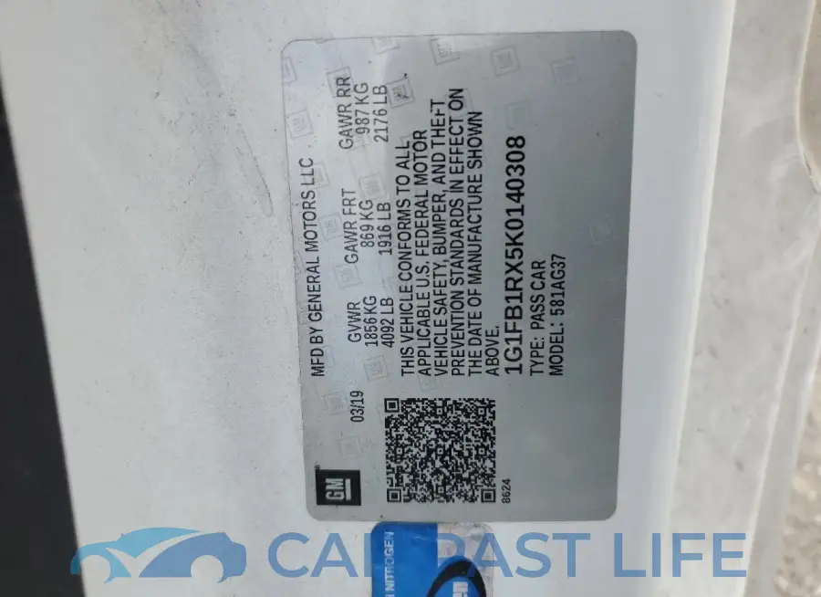 1G1FB1RX5K0140308# 13