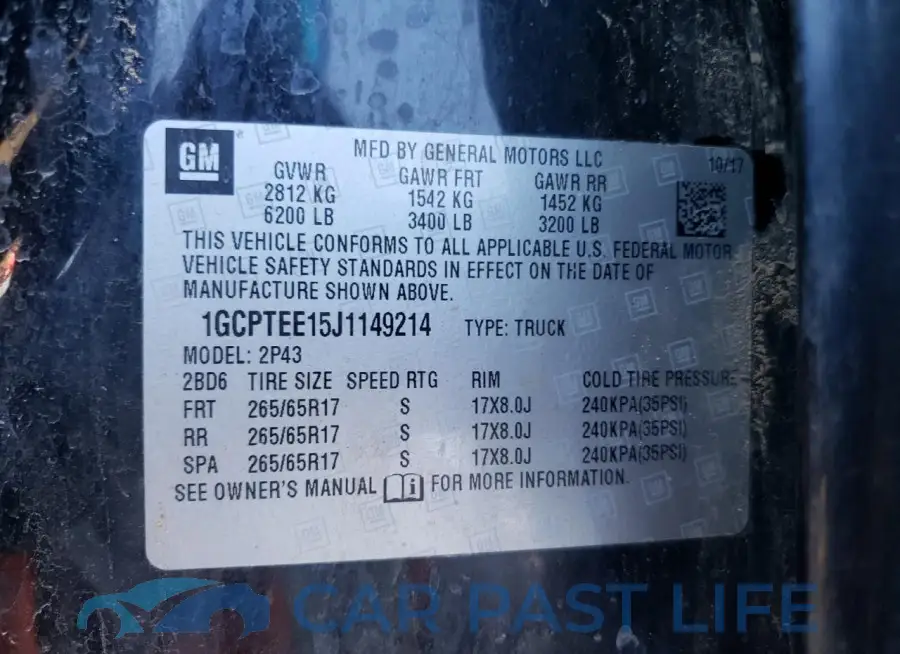 1GCPTEE15J1149214# 12