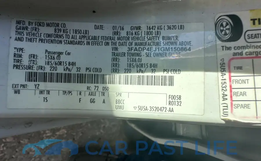 3FADP4EJ1GM150864# 10