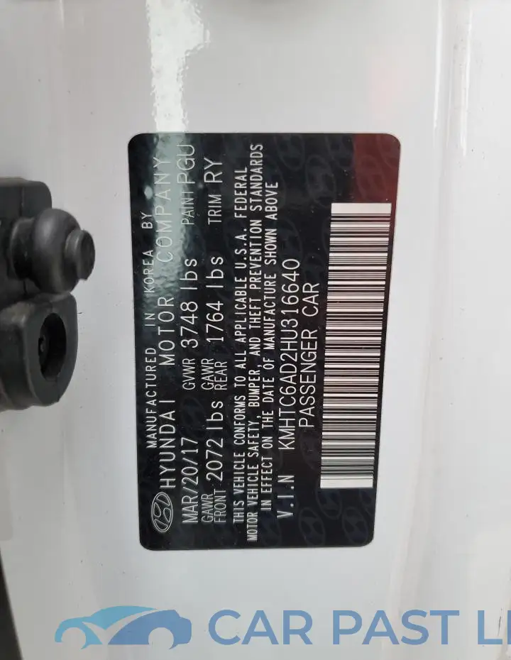 KMHTC6AD2HU316640# 12