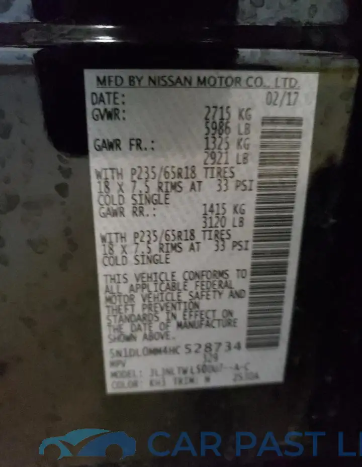 5N1DL0MM4HC528734# 13