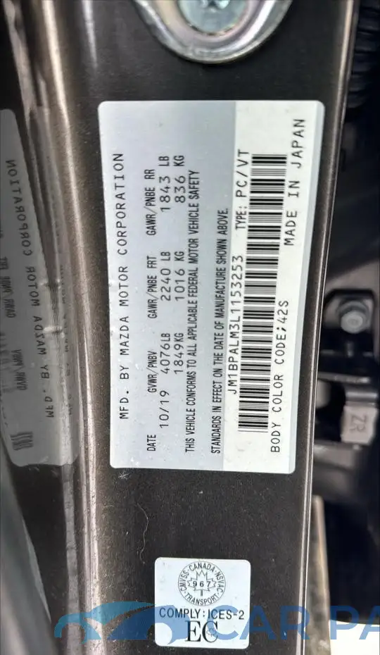 JM1BPALM3L1153253# 10