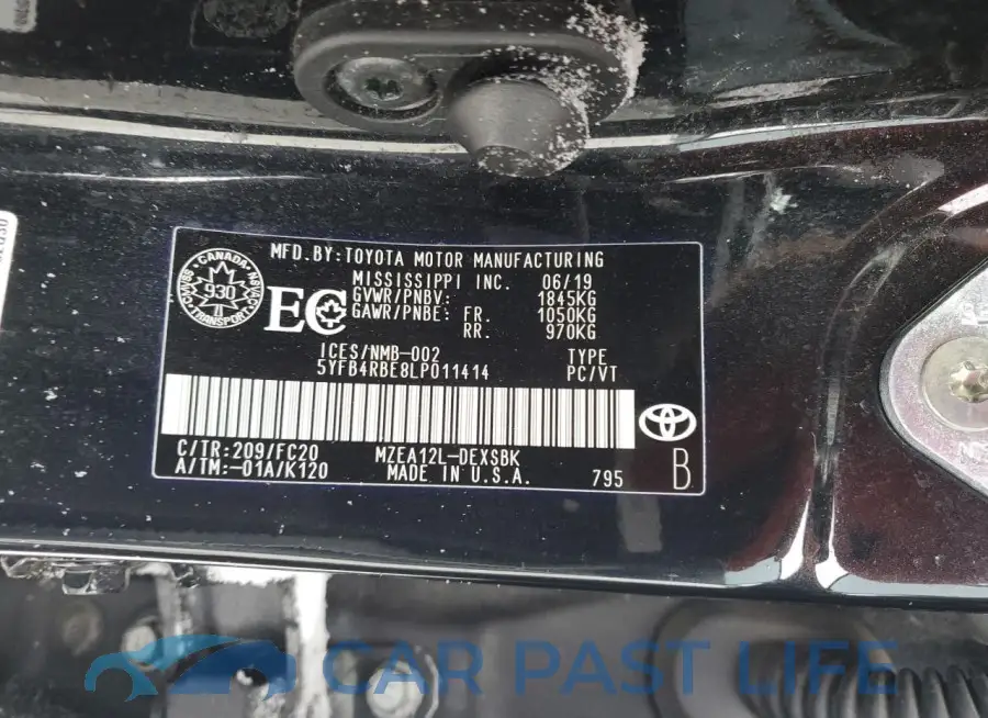 5YFB4RBE8LP011414# 12
