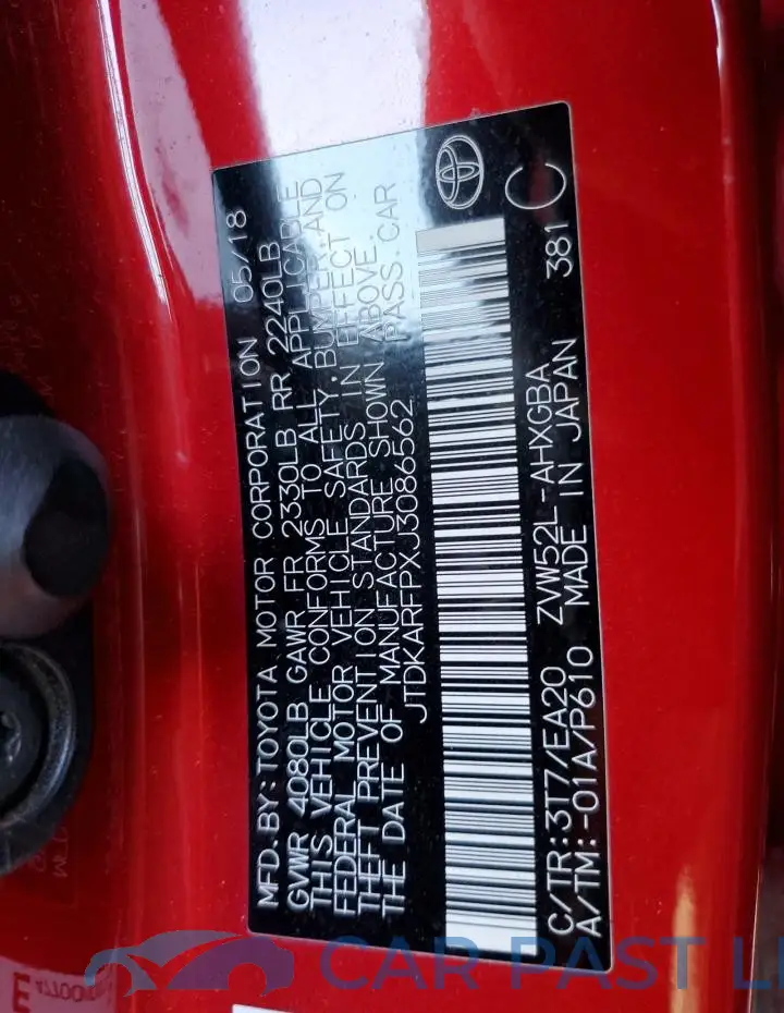 JTDKARFPXJ3086562# 13