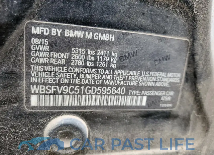 WBSFV9C51GD595640# 12