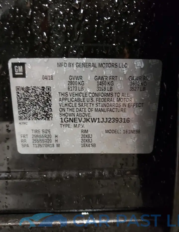 1GNEVJKW1JJ239316# 13