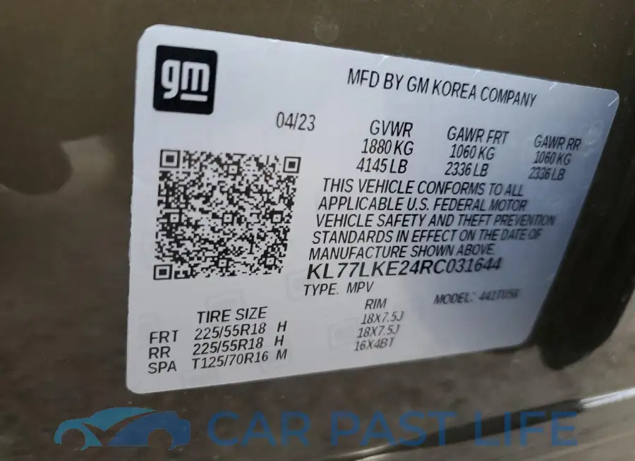 KL77LKE24RC031644# 12