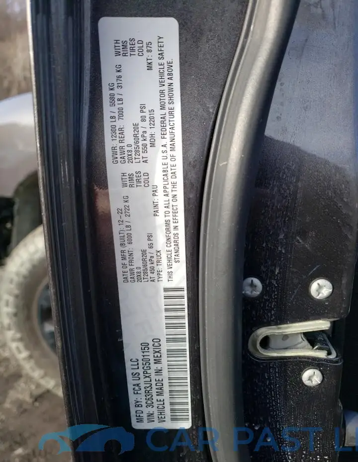 3C63R3JLXPG501150# 12