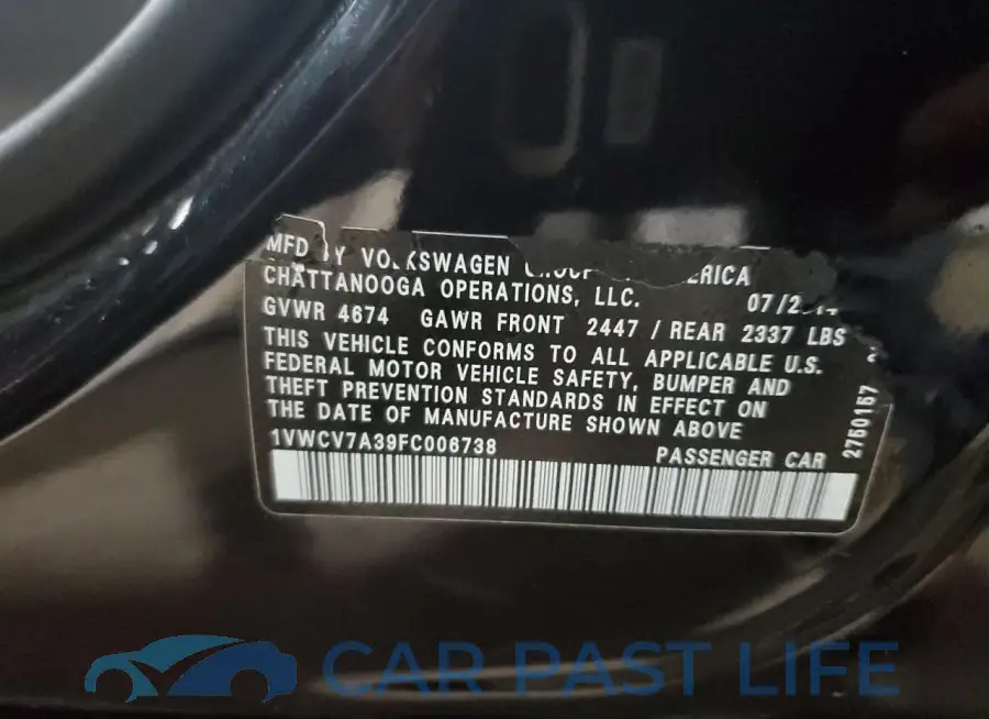 1VWCV7A39FC006738# 12