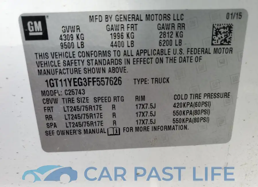 1GT11YEG3FF557626# 12
