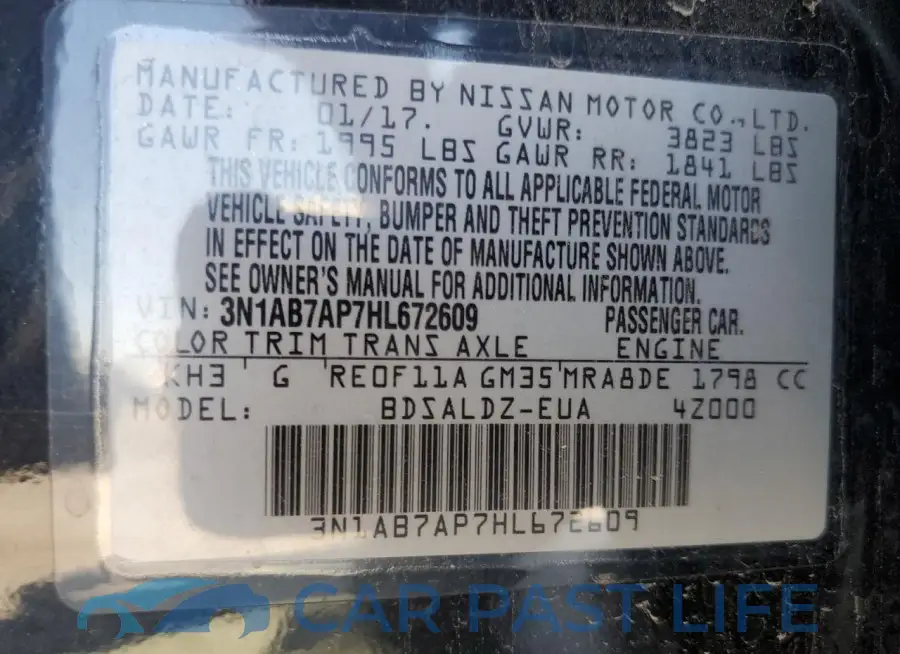 3N1AB7AP7HL672609# 12
