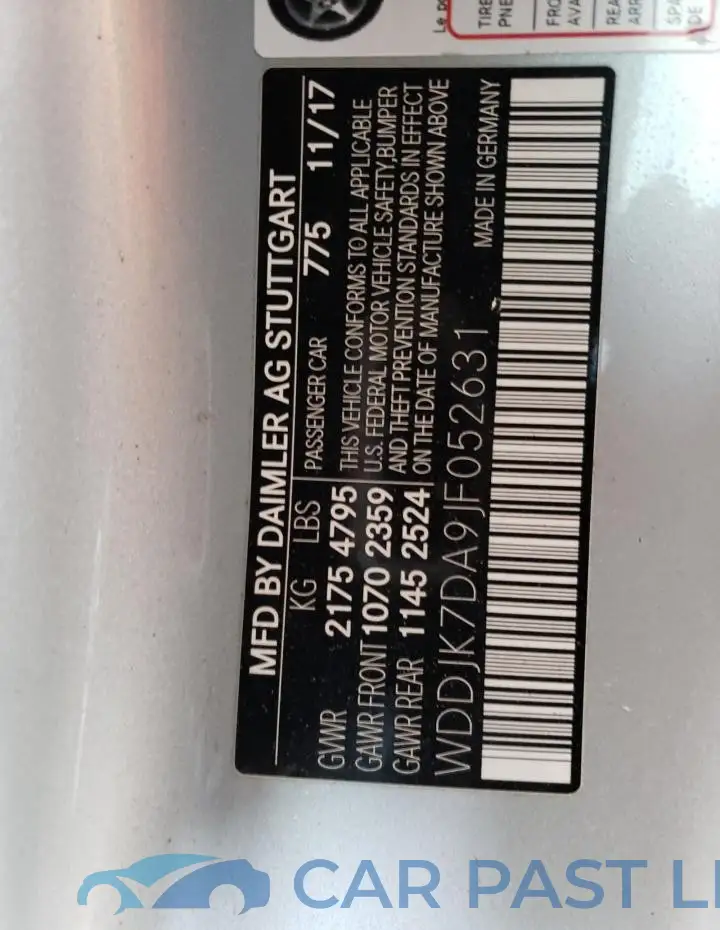 WDDJK7DA9JF052631# 12