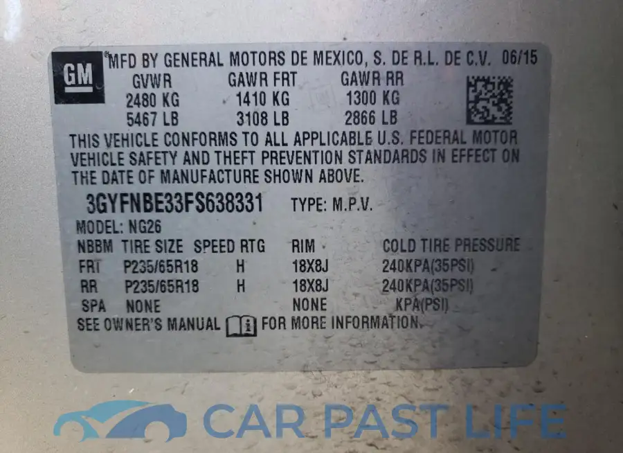 3GYFNBE33FS638331# 14
