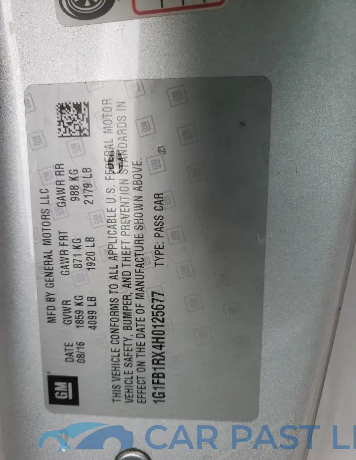 1G1FB1RX4H0125677# 12