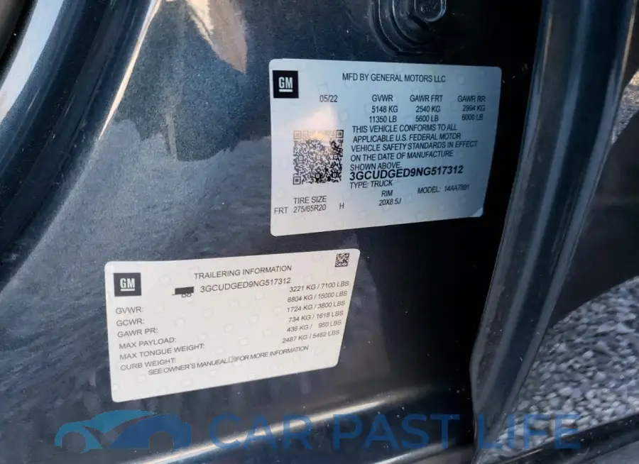 3GCPWEED3LG289168# 12