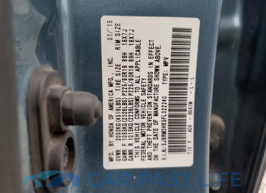 5J6RM3H95FL022240# 12