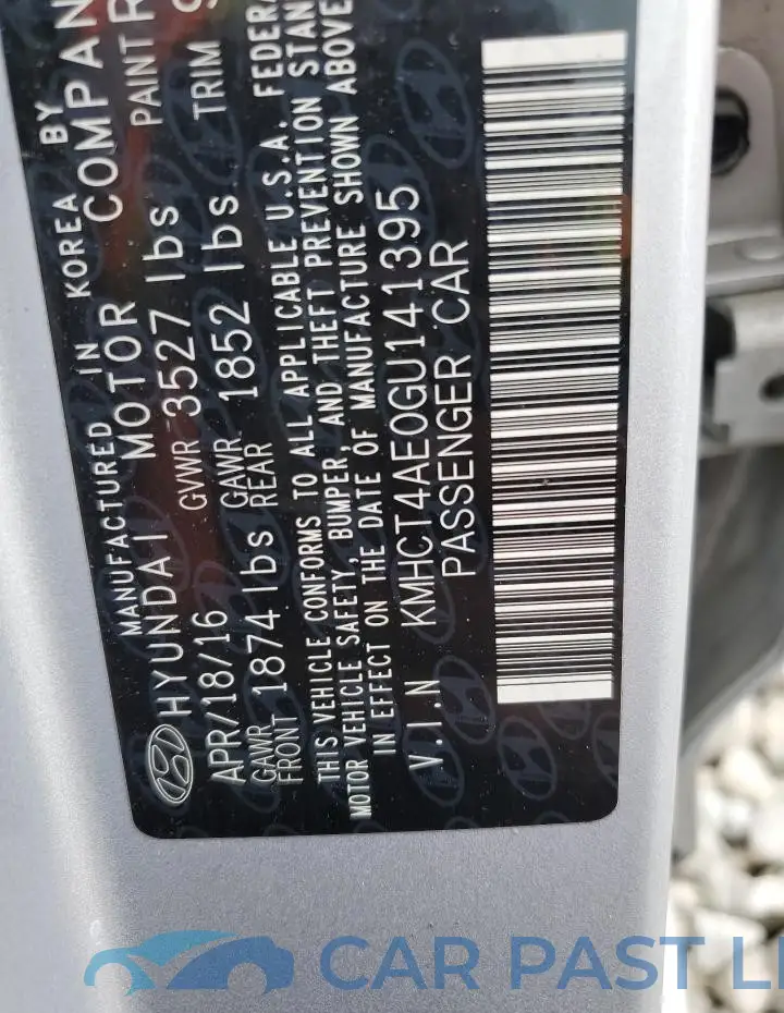 KMHCT4AE0GU141395# 13