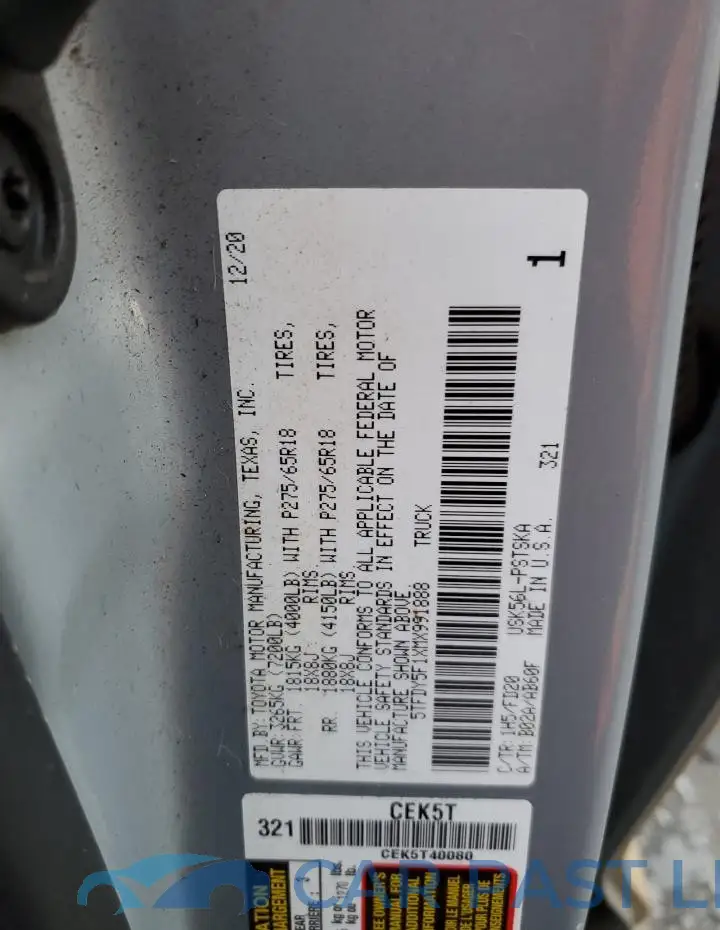 5TFDY5F1XMX991888# 12