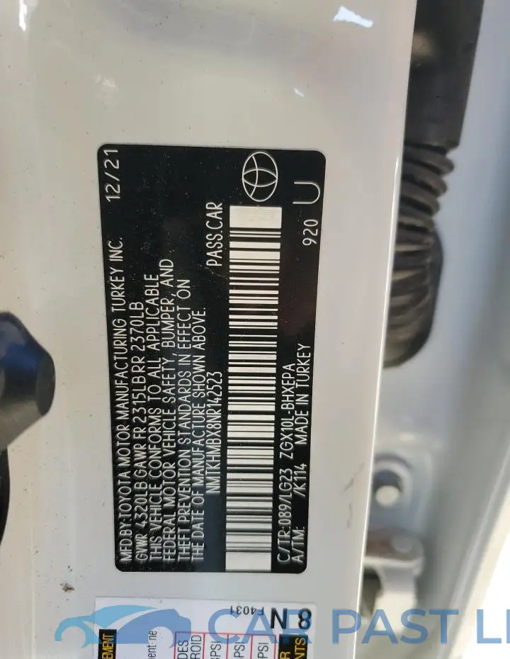 NMTKHMBX8NR142523# 12