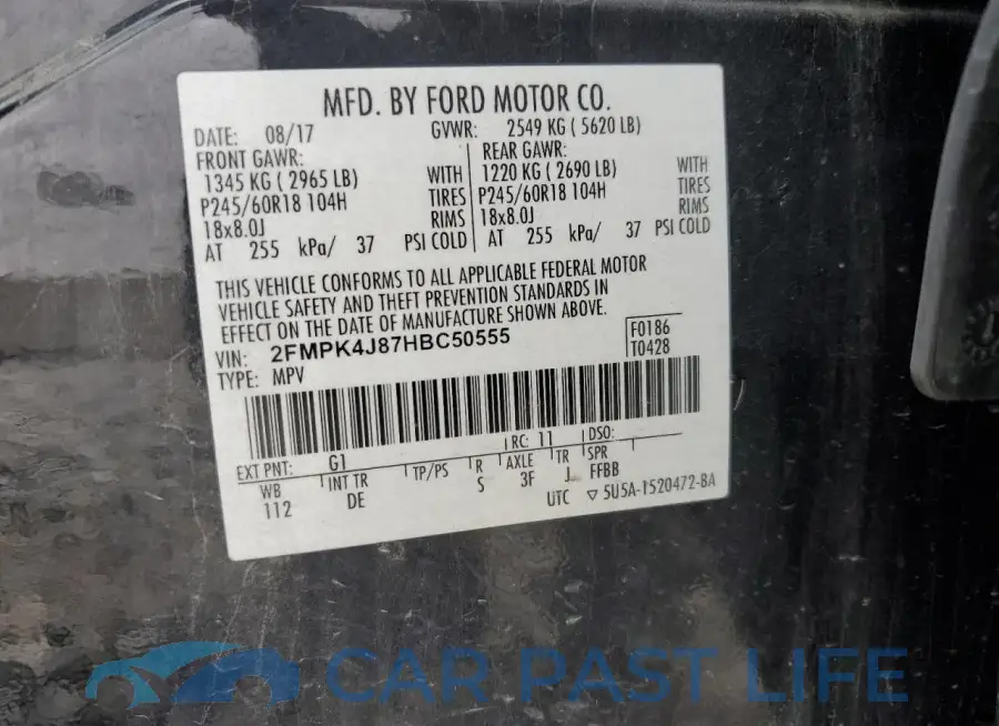 2FMPK4J87HBC50555# 14