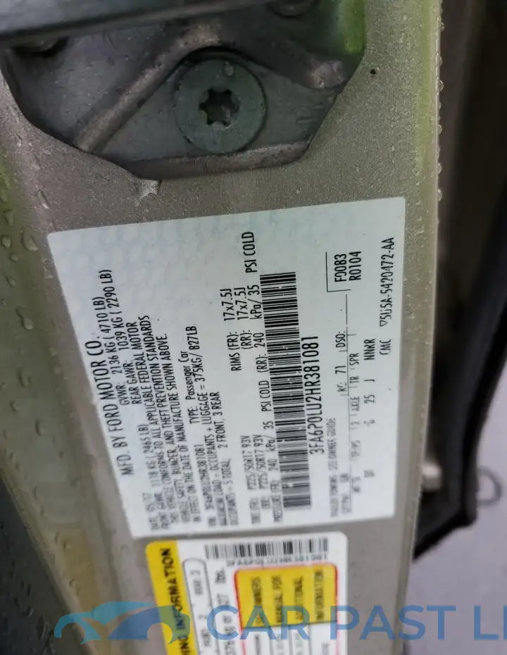 3FA6P0LU2HR381081# 12